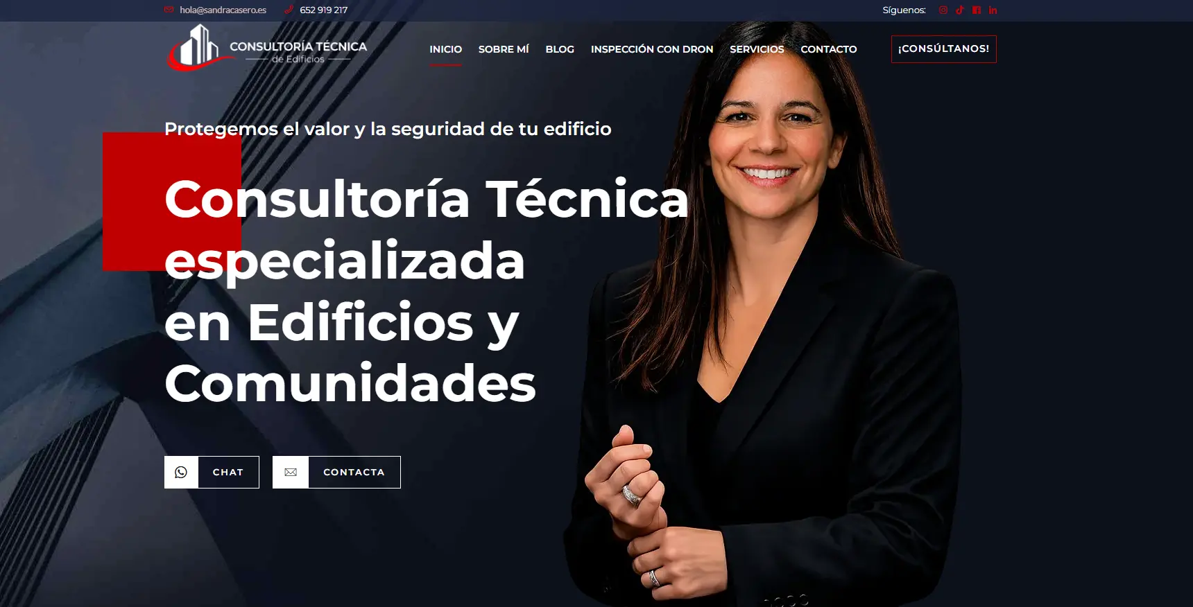 Captura de sandracasero.es
